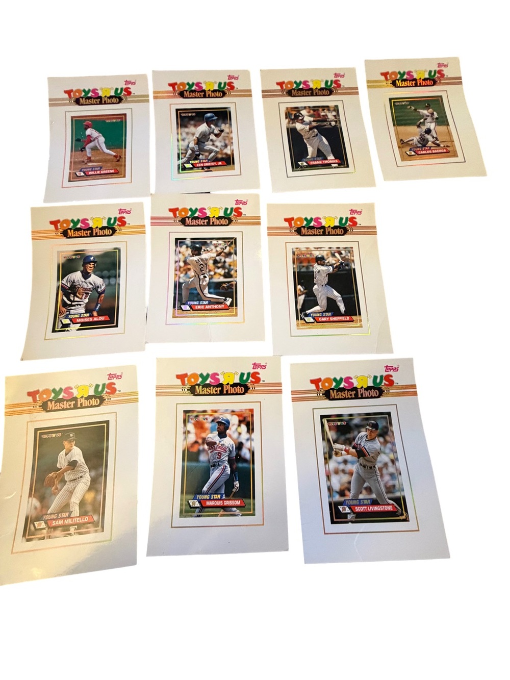 Master Photo Baseball Card Set - White